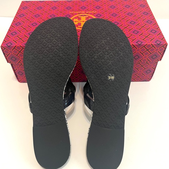 NIB Tory Burch Patent Leather Sandal - Midnight/Navy Destination, Size 8.5 - Picture 12 of 13
